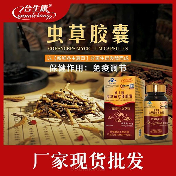 合生康虫草菌丝体胶囊 蓝帽虫草胶囊冬虫夏草 合生康虫草菌丝体胶囊 蓝帽虫草胶囊冬虫夏草